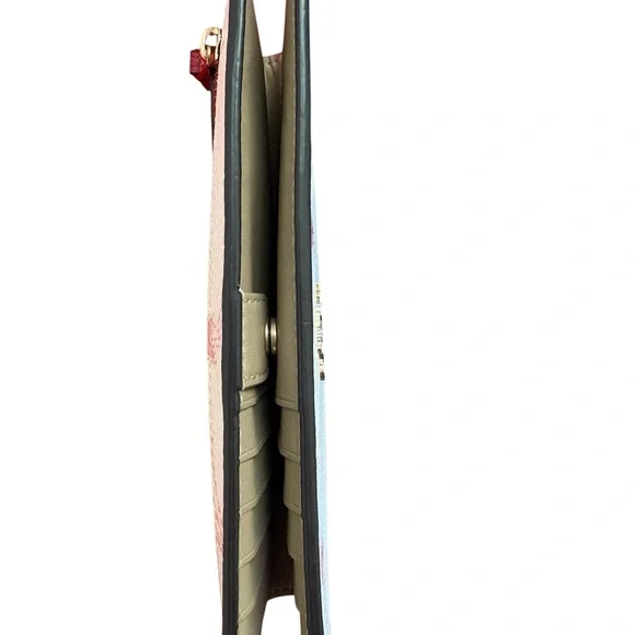 Coach Slim Wallet w/ Shooting Stars Print CF330 (Chalk/Gold/ Multicolor) - Picture 6 of 7